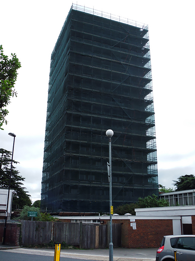 Stoneham Tower – Southampton University - RBS Scaffolding